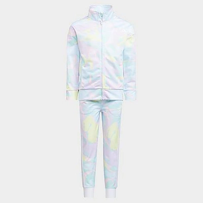 Adidas Originals Babies' Adidas Girls' Toddler And Little Kids' Training Tie-dye Printed Track Suit Size 3 Toddler 100% Polye In Multicolor