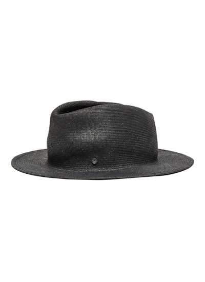 Maison Michel Andre' On-the-go Straw Hat In Black