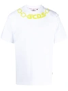 GCDS LOGO-NECK COTTON T-SHIRT