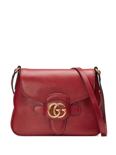 Gucci 双g小号邮差包 In Red