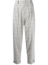 ISABEL MARANT ÉTOILE CHECKED CROPPED TROUSERS