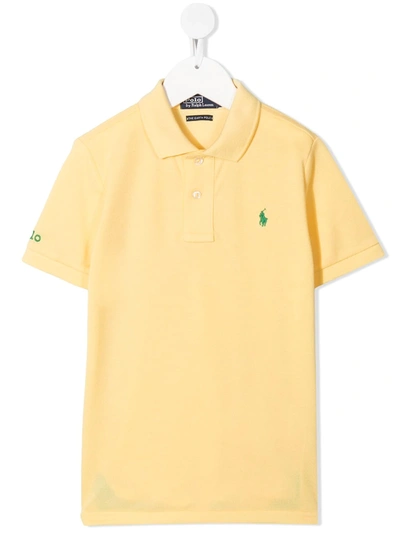 Ralph Lauren Kids' Siganture Polo Pony Motif Polo Shirt In Yellow