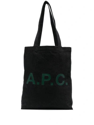 Apc Logo-print Tote In Black