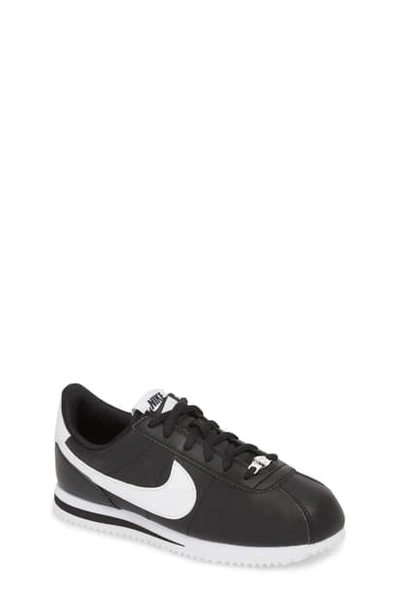 Nike Kids' Cortez Sl Sneaker In Black/ White