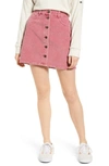 Roxy Juniors' Unforgettable Fall Cotton Corduroy Skirt In Rhubarb