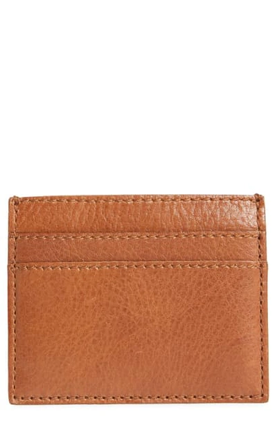 Madewell The Leather Card Case In English Saddle