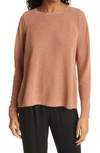 Eileen Fisher Relaxed Raglan-sleeve Sweater, Regular And Plus Sizes In Terra Cotta