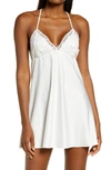 Flora Nikrooz Kylie Charmeuse Wrap With Lace In Ivory