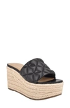 Marc Fisher Ltd Velia Espadrille Platform Sandal In Black Leather