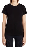 Moncler Biologic Cotton T-shirt With Embroidered Logo In Black