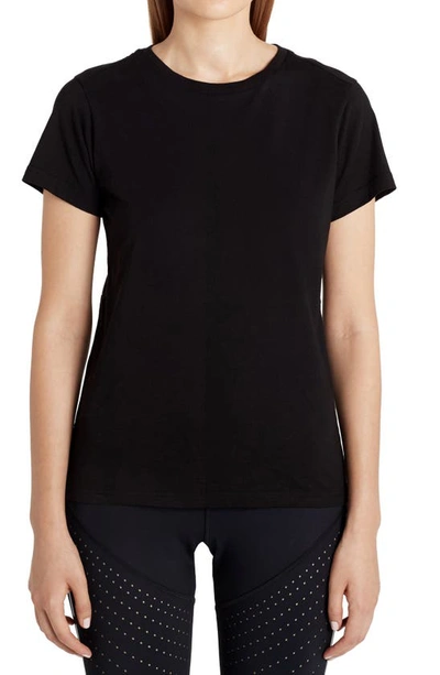 Moncler T-shirt With Round Neck And Short Sleeves In Black