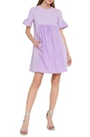 English Factory Solid Minidress In Lilac