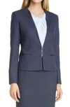 HUGO BOSS JUJUBE VIRGIN WOOL BLEND BLAZER,5043456697000