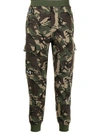 AAPE BY A BATHING APE CAMOUFLAGE PRINT CARGO TRACK TROUSERS