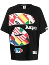 AAPE BY A BATHING APE OVERSIZED UNIVERSE COTTON T-SHIRT