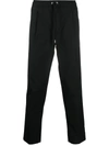 Moncler Cotton Trousers In Black