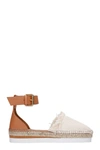 SEE BY CHLOÉ GLYN ESPADRILLES IN LEATHER COLOR LEATHER AND FABRIC,SB2815109210A102517