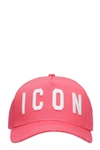 DSQUARED2 HATS IN ROSE-PINK COTTON,11724124