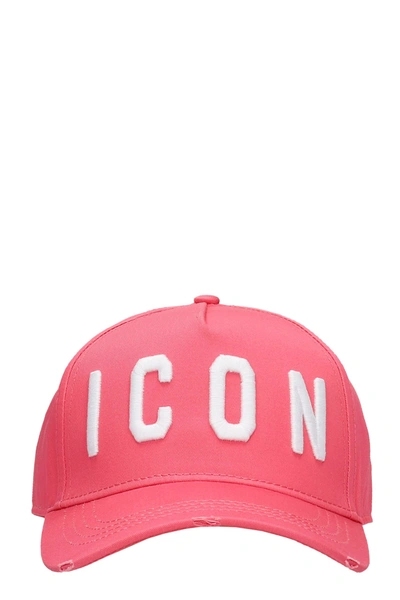Dsquared2 Baseball Hat In Pink Color Fabric