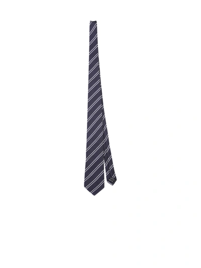 Tom Ford Striped Tie In Blue