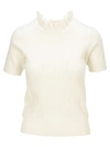 SEE BY CHLOÉ SEE BY CHLOE RUFFLE-NECK KNIT TOP,11723644