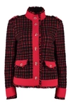 Dolce & Gabbana Cropped Single-breasted Tweed Jacket In Black
