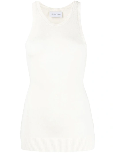 Az Factory Mybody Stretch-knit Tank In 白色