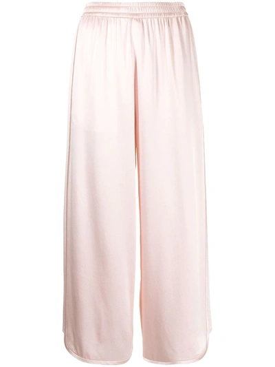 Adam Lippes Silk Charmeuse Track Pant In Pink