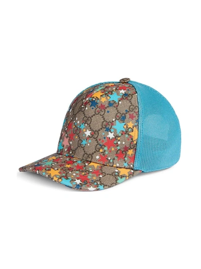 Gucci Gg Stars Canvas Baseball Hat In Neutrals