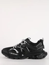 Balenciaga Black & White Track Sneakers In Black