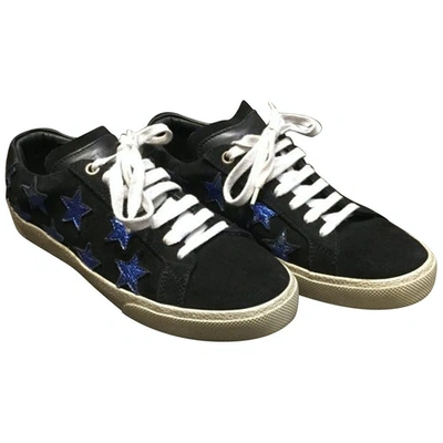 Pre-owned Saint Laurent Court Trainers In Navy