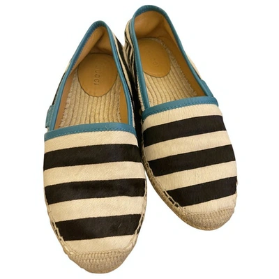 Pre-owned Gucci Pony-style Calfskin Espadrilles In Multicolour