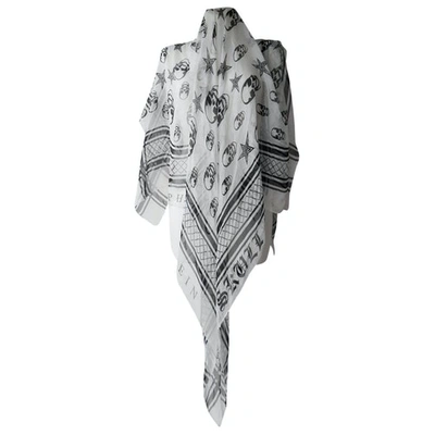 Pre-owned Philipp Plein Silk Handkerchief In White