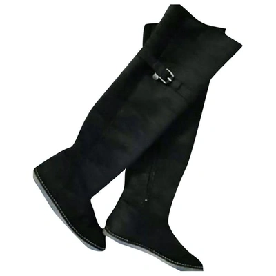 Pre-owned Stella Mccartney Leather Boots In Black