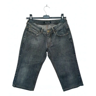 Pre-owned Massimo Dutti Short Jeans In Grey