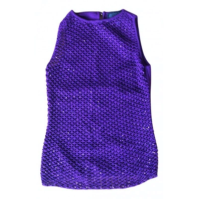 Pre-owned Versace Vest In Purple