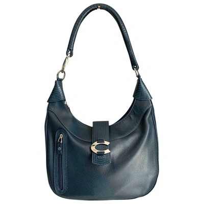 Pre-owned Carven Leather Handbag In Navy