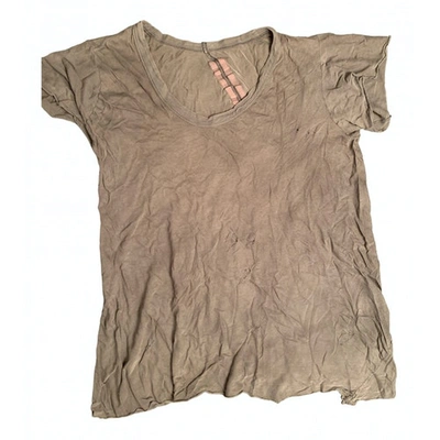 Pre-owned Rick Owens Beige Cotton T-shirts