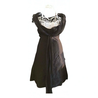 Pre-owned Maticevski Linen Mid-length Dress In Black