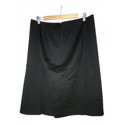 Pre-owned Aigner Wool Mid-length Skirt In Black
