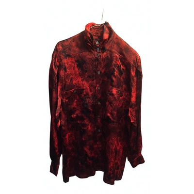 Pre-owned Escada Silk Shirt In Red