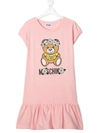 MOSCHINO TEEN TEDDY BEAR-PRINT T-SHIRT DRESS