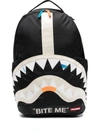 Sprayground Bite Me Shark: Black Backpack In Black