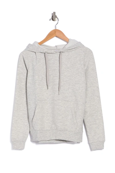 90 Degree By Reflex Terry Brushed Pullover Hoodie In Htr.grey