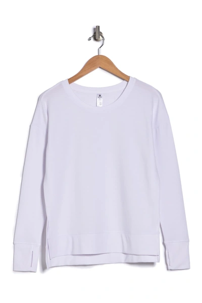 90 Degree By Reflex Brushed Long Sleeve With Side Slit In White