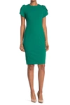 Calvin Klein Tulip Sleeve Sheath Dress In Meadow