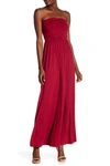 West Kei Strapless Dress In Wine