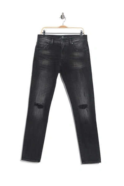 7 For All Mankind Paxtyn Distressed Skinny Jeans In Mullhollan