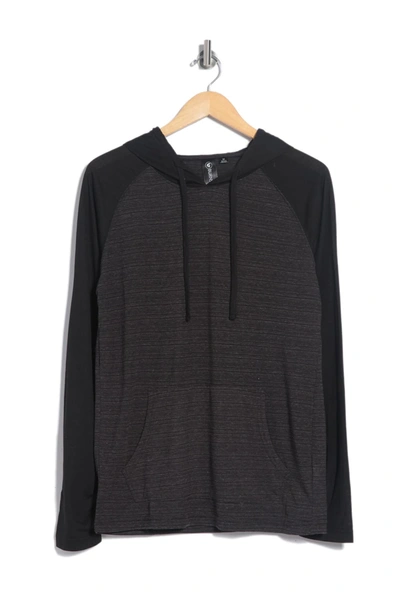 Burnside Colorblock Raglan Sleeve Hoodie In Carbon