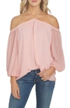 1.STATE OFF THE SHOULDER SHEER CHIFFON BLOUSE,039373049460